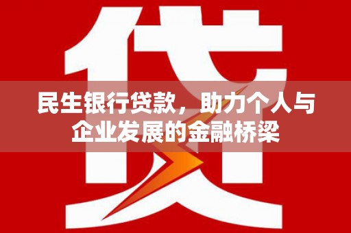 台安民生银行贷款，助力个人与企业发展的金融桥梁