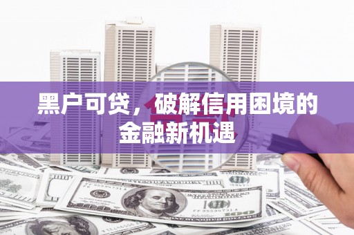 台安黑户可贷，破解信用困境的金融新机遇